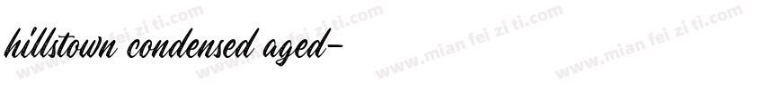 hillstown condensed aged字体转换
